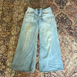 Free People Wide Leg light wash jeans - 27